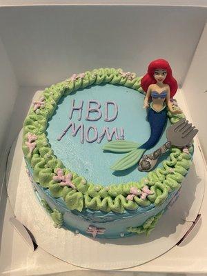 Little mermaid frozen yogurt cake sooo cute