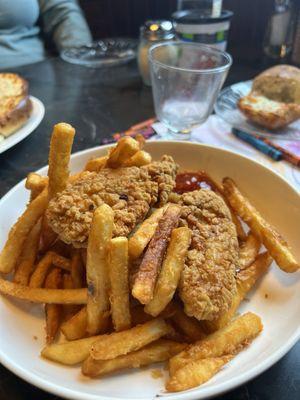 Kids chicken tenders and fries. Toddler approved