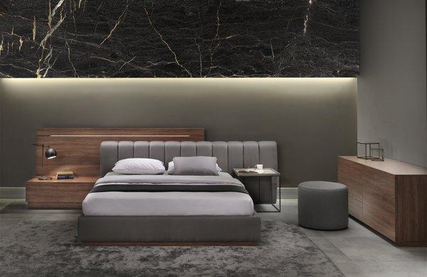 Modern Storage Beds with Integrated Led light on headboards. Available in different sizes and materials.