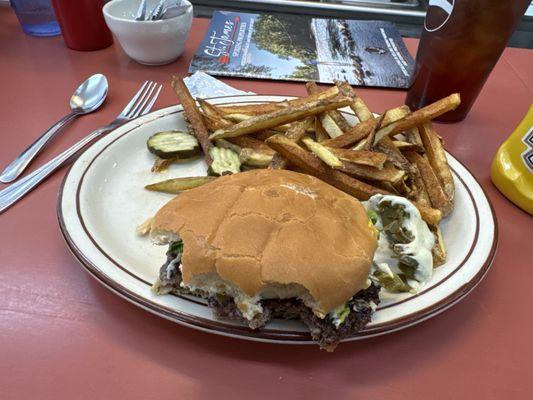 Happy jalapeño burger