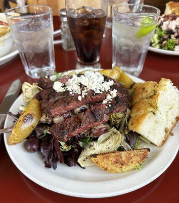 A fantastic flat steak salad.