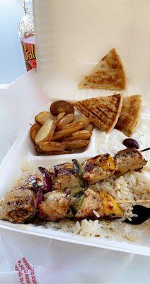 Chicken Souvlaki (2 Skewers) Plate