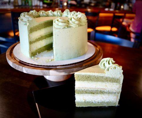 Matcha Green Tea Layered Cake