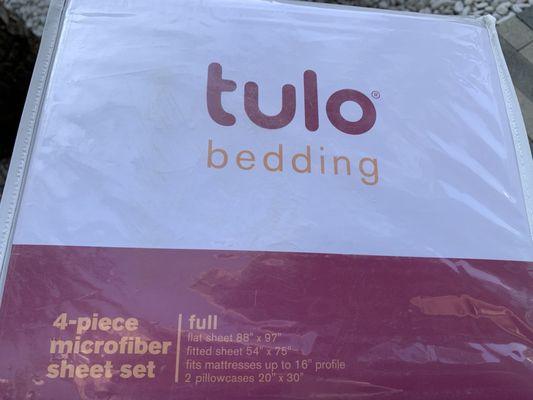 Tulo bedding 4-piece microfiber sheet set (Dec 2024)