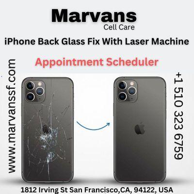 Iphone back glass 30to 50min repair