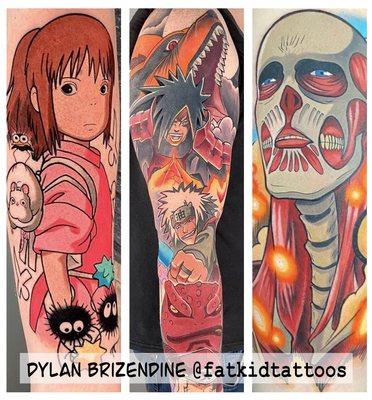 Specializing in full color projects, Dylan loves doing anime, pop culture and character tattoos.