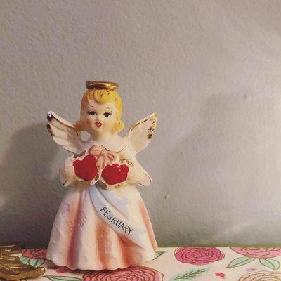 Adorable vintage valentine piece purchased at the potting shed!