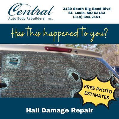 Hail damage repair rear windshield