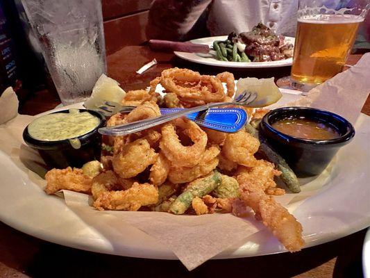 Calamari and shrimp appetizer