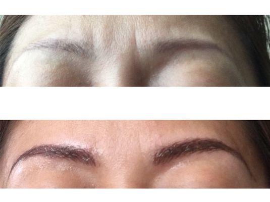 3D Microblading eyebrows: before & after