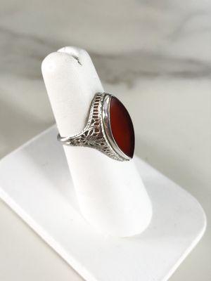 Vintage Carnelian Filigree Ring