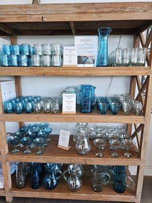 Hand-blown glassware