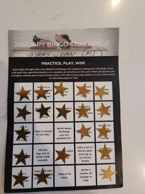 Challenge card about to get its last few stars! I wanted you to see before I covered them all up.