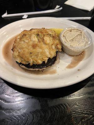 crab stuffed portabella