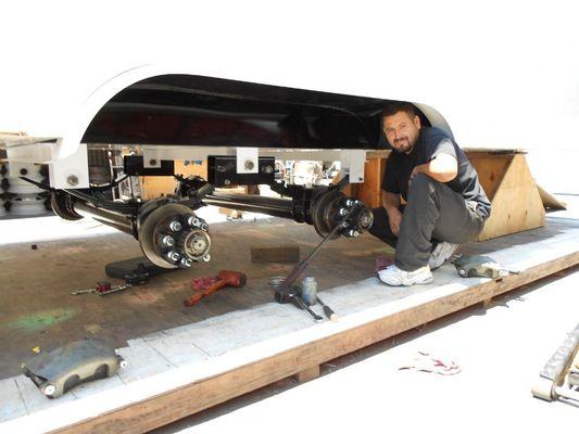 Super heavy duty trailer axle installation....