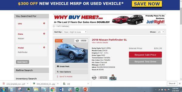 Vehicle still available on webpage an hour after the person on the phone shouts at me for enquiring about the vehicle.