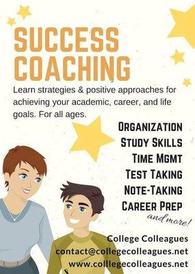 Success Coaching is perfect for any age. Learn skills for success!