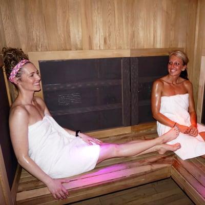 Melt away your pain and detox in our infrared saunas.