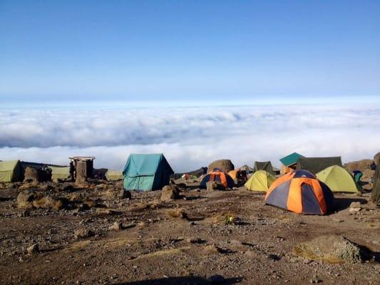 Camping above the clouds