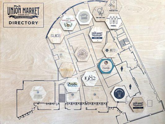 Directory of Union Market as of August 2024.