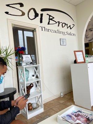 Inside the Threading Salon