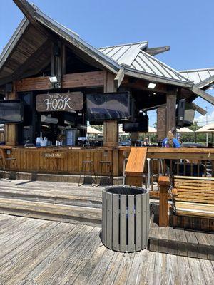 View of the restaurant from the pier seating.