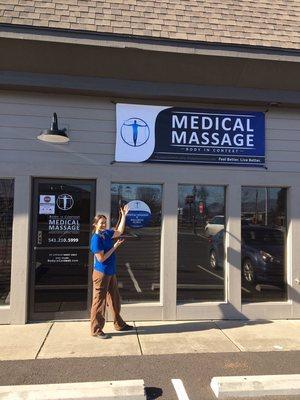 New Medical Massage Sign for the new post fire location