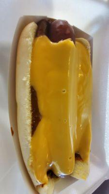 Chili cheese dog..