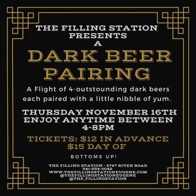 FOUR Barrel aged dark beers, paired with a little nibble. Purchase your ticket today.