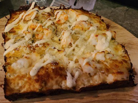 Shrimp Scampi pizza.