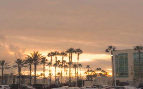 Sunset at Kaiser Permanente Ontario Medical Center.