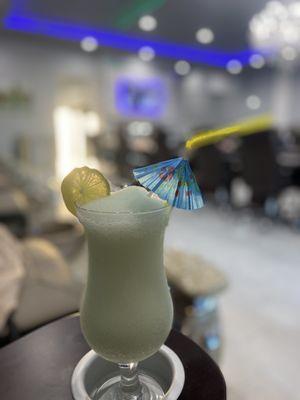 My frozen margarita, tastes as great as it looks!