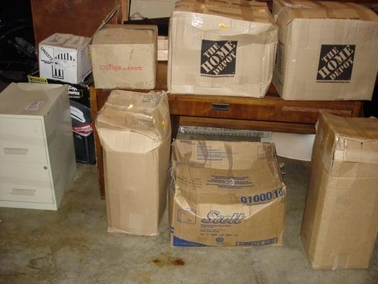 all items were moved in new boxes, almost all were crushed on delivery