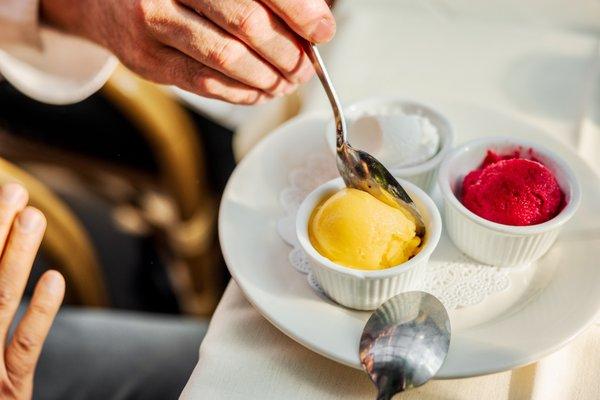 Homemade Sorbet, La Sirène Soho French Restaurant