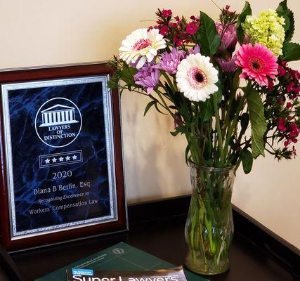 Lawyer's of Distinction Award
Recognizing Excellence in Worker's Compensation Law 2020