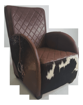 Vintage Cowhide Accent Chair