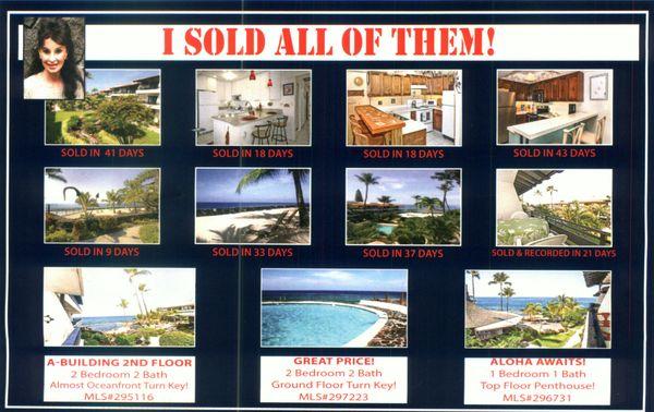 All Sold by Carol Ann vonHake, Sotheby's International Realty (808) 960-6231