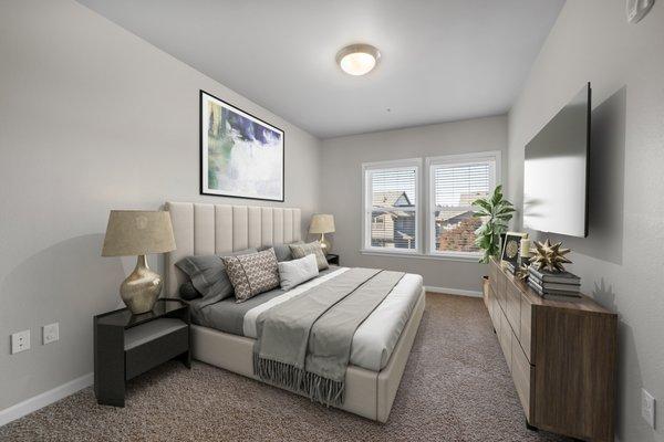 Bedroom of a unit at West Parc Apartment