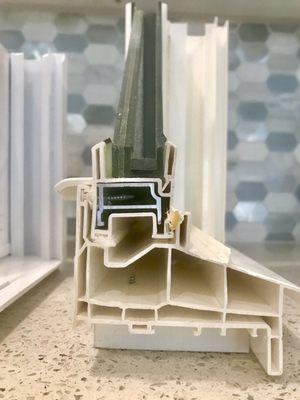 Hurricane Impact Window Model Showing Reinforcement Bar