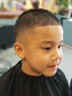 Kids fade with line up.