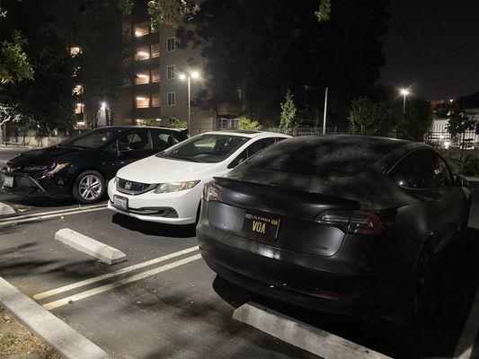 Overnight parking when nobody can park in the residence side