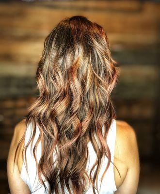 Not all highlights have to be blonde. Chocolate covered cherry for fall.