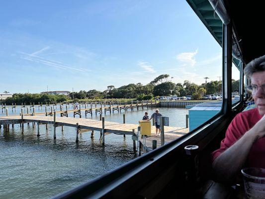 View off the dining deck of the restaurant