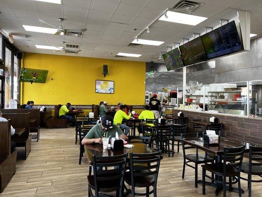 View of the dining area.