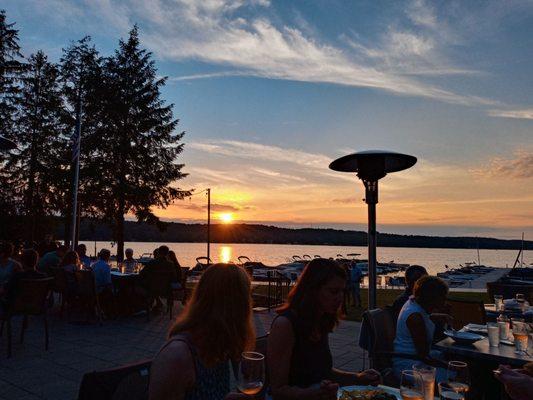 Sunset dining at Brewster Inn.