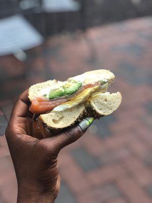 SSA - Smoked Salmon, Chive cc, avo and egg