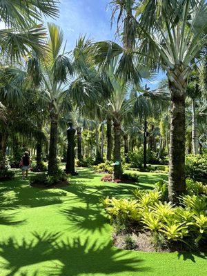 The sculpture garden behind the hotel.