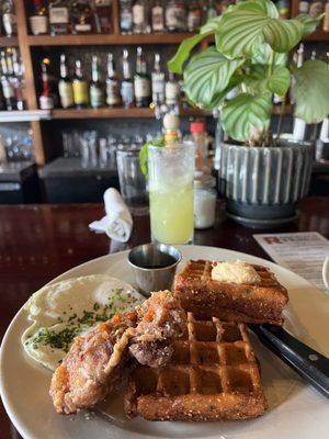 Karaage chicken and waffles   Taste bud happiness