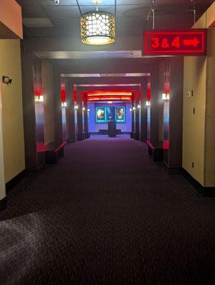 Hallway to theaters