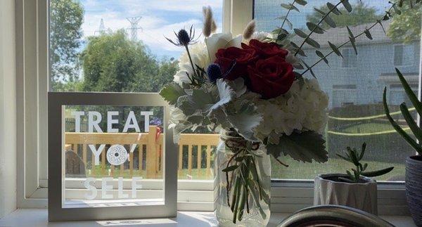 Fourth of July inspired arrangement